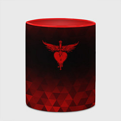 Кружка 3D Bon Jovi red poly, цвет: 3D-белый + красный — фото 2