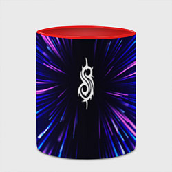 Кружка 3D Slipknot neon energy, цвет: 3D-белый + красный — фото 2