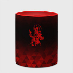 Кружка 3D Iron Maiden red poly, цвет: 3D-белый + красный — фото 2