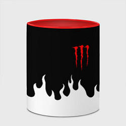 Кружка 3D Monster energy red logo, цвет: 3D-белый + красный — фото 2