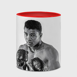 Кружка 3D Young Muhammad Ali, цвет: 3D-белый + красный — фото 2