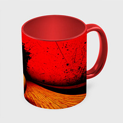 Кружка 3D Кегля на красном, цвет: 3D-белый + красный