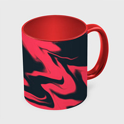 Кружка цветная Color black red