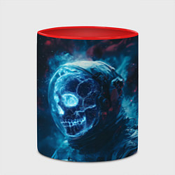 Кружка 3D Скелет американского космонавта, цвет: 3D-белый + красный — фото 2