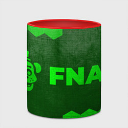 Кружка 3D FNAF - green gradient по-горизонтали, цвет: 3D-белый + красный — фото 2