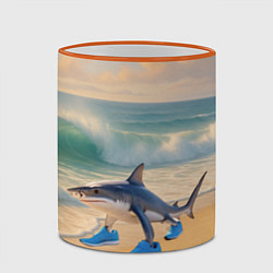 Кружка 3D Тралалеро тралала мем, цвет: 3D-оранжевый кант — фото 2