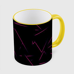 Кружка 3D Color pink line, цвет: 3D-желтый кант