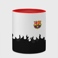 Кружка 3D Barcelona черный огонь, цвет: 3D-белый + красный — фото 2