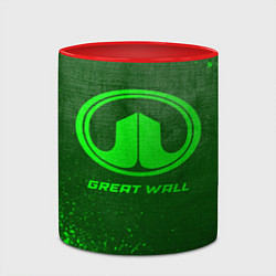 Кружка 3D Great Wall - green gradient, цвет: 3D-белый + красный — фото 2