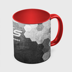 Кружка 3D Counter-Strike 2 - grey gradient, цвет: 3D-белый + красный