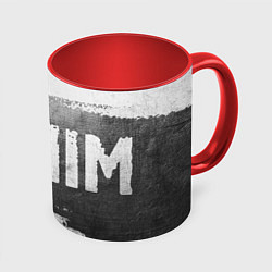 Кружка 3D HIM - grey gradient по-горизонтали, цвет: 3D-белый + красный