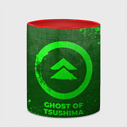Кружка 3D Ghost of Tsushima - green gradient, цвет: 3D-белый + красный — фото 2