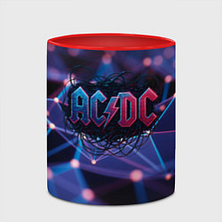 Кружка 3D ACDC лого в градиенте, цвет: 3D-белый + красный — фото 2