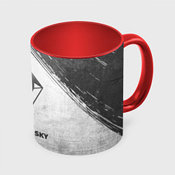 Кружка 3D No Mans Sky - white gradient, цвет: 3D-белый + красный