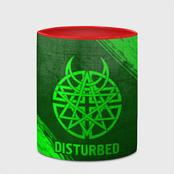 Кружка 3D Disturbed - green gradient, цвет: 3D-белый + красный — фото 2