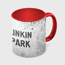 Кружка 3D Linkin Park 2024 - white gradient по-горизонтали, цвет: 3D-белый + красный