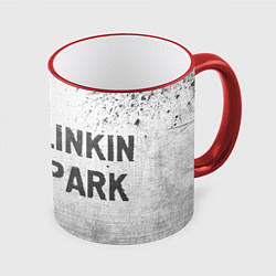 Кружка 3D Linkin Park 2024 - white gradient по-горизонтали, цвет: 3D-красный кант