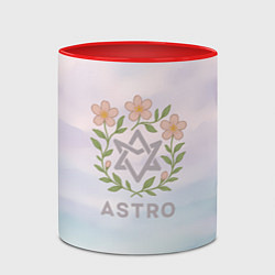 Кружка 3D Astro цветочный логотип, цвет: 3D-белый + красный — фото 2