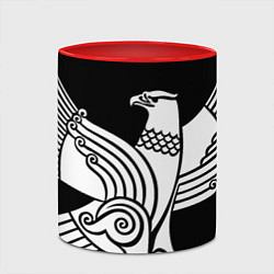 Кружка 3D Дагестанский орел, цвет: 3D-белый + красный — фото 2