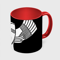 Кружка 3D Дагестанский орел, цвет: 3D-белый + красный