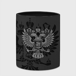 Кружка 3D Герб России тёмно-серый, цвет: 3D-белый + черный — фото 2