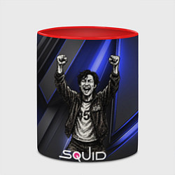 Кружка 3D Победа игрока 456 Игра в кальмара, цвет: 3D-белый + красный — фото 2