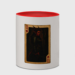 Кружка 3D Каллиста: дама червей, цвет: 3D-белый + красный — фото 2