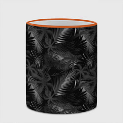 Кружка 3D Palm black and white, цвет: 3D-оранжевый кант — фото 2
