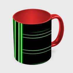 Кружка 3D Neon green, цвет: 3D-белый + красный