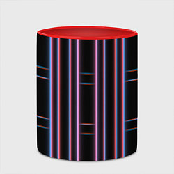 Кружка 3D Neon red blue black, цвет: 3D-белый + красный — фото 2