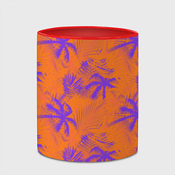 Кружка 3D Palm orange, цвет: 3D-белый + красный — фото 2