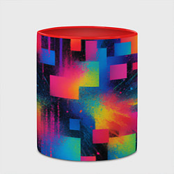 Кружка 3D Pixel world, цвет: 3D-белый + красный — фото 2