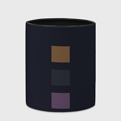 Кружка 3D Три элемента кубизм в цвете глубокий индиго, цвет: 3D-белый + черный — фото 2