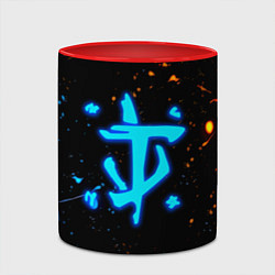 Кружка 3D Doom лёд и пламя краски, цвет: 3D-белый + красный — фото 2