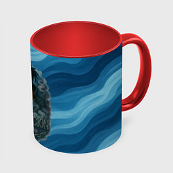 Кружка 3D XXXTentacion в облаке, цвет: 3D-белый + красный