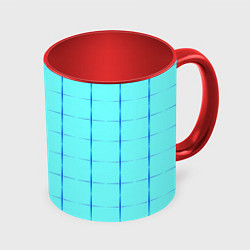 Кружка 3D Сolor blue line, цвет: 3D-белый + красный