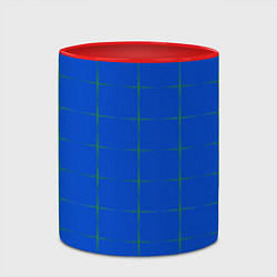 Кружка 3D Color blue stripes, цвет: 3D-белый + красный — фото 2