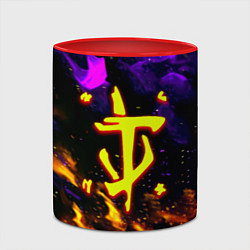 Кружка 3D Doom огненный стиль, цвет: 3D-белый + красный — фото 2