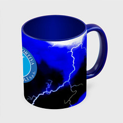 Кружка 3D Наполи шторм, цвет: 3D-белый + синий