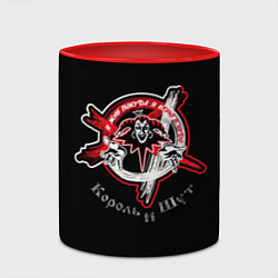 Кружка 3D Король и Шут - хоррор-панк, цвет: 3D-белый + красный — фото 2