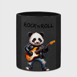 Кружка 3D Панда играет на электрогитаре, цвет: 3D-белый + черный — фото 2