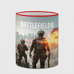 Кружка 3D Битва за Бруклин из Battlefield 6, цвет: 3D-красный кант — фото 2