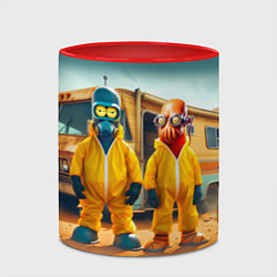Кружка 3D Zoidberg and Bender - Breaking bad soap opera, цвет: 3D-белый + красный — фото 2