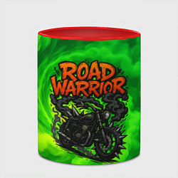 Кружка 3D Дорожный воин - байк с шипами, цвет: 3D-белый + красный — фото 2