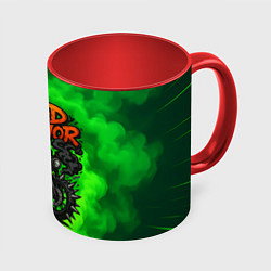 Кружка 3D Дорожный воин - байк с шипами, цвет: 3D-белый + красный