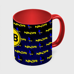 Кружка 3D Borussia ninja x fortnite, цвет: 3D-белый + красный