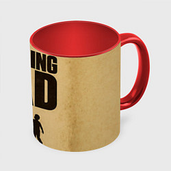 Кружка 3D The walking dad - каламбур, цвет: 3D-белый + красный