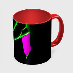 Кружка 3D Neon multicolored glow, цвет: 3D-белый + красный