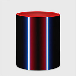 Кружка 3D Color white blue red neon, цвет: 3D-белый + красный — фото 2