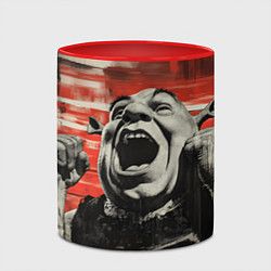 Кружка 3D Шрек радуется, цвет: 3D-белый + красный — фото 2